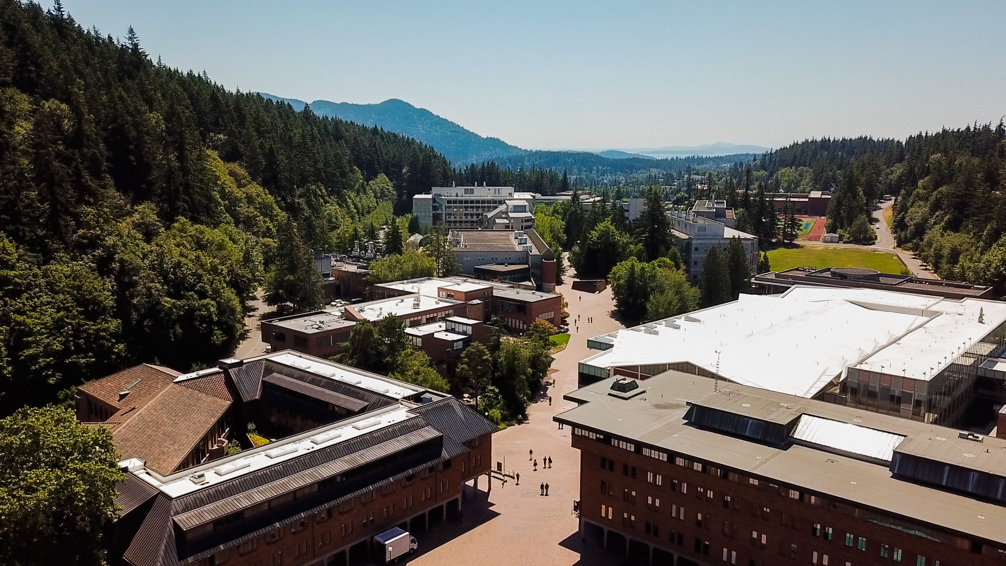 Overhead view of the campus of Western Washington University