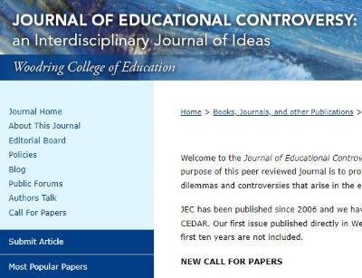 Journal of Education Controversy