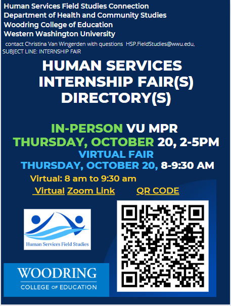 Human Services Fall Internship Fair October 20