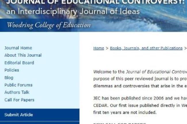 Journal of Education Controversy